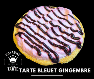 Tarte au bleuet et gingembre avec garniture artistique