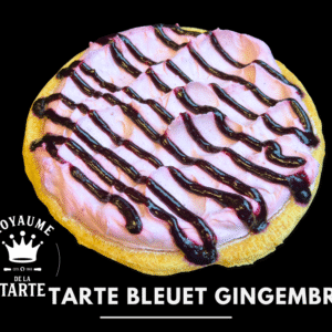 Tarte au bleuet et gingembre avec garniture artistique