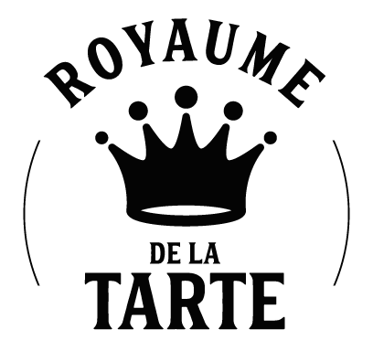 Logo noir 'Royaume de la Tarte' avec couronne